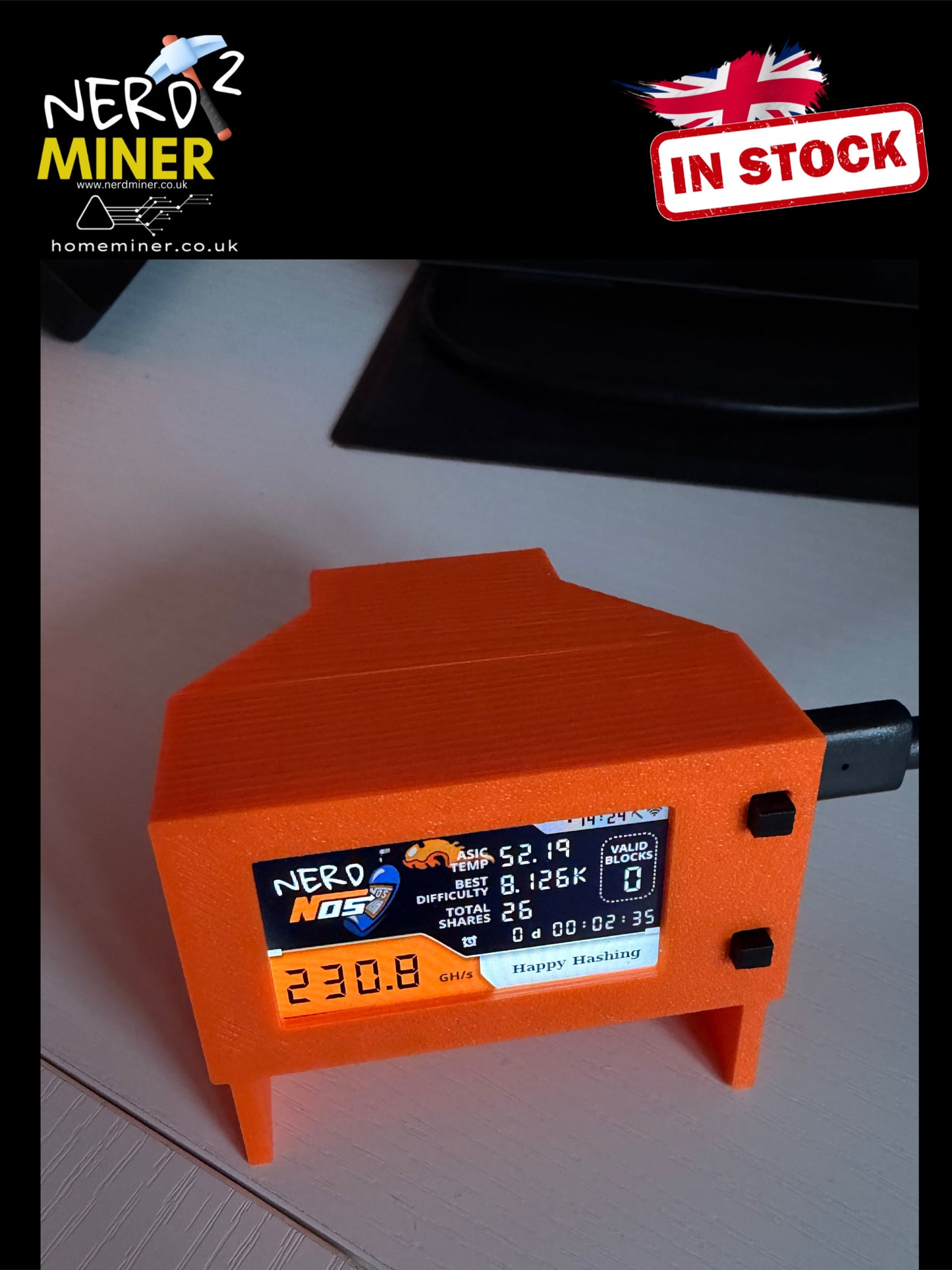 World’s Fastest NerdMiner NerdNos – Millions Of Times Faster 100Gh/s + – UK Stock